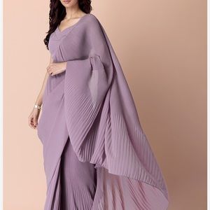 Purple Saree Pre-Stitched Ready to Wear